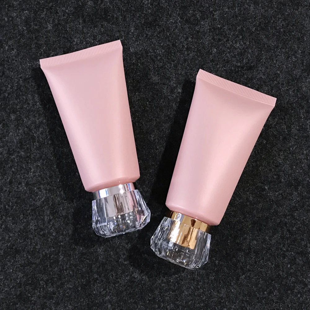 30 шт. 50 г розовые мягкие пластиковые тубы пустые, для косметического крема эмульсия упаковочных контейнеров