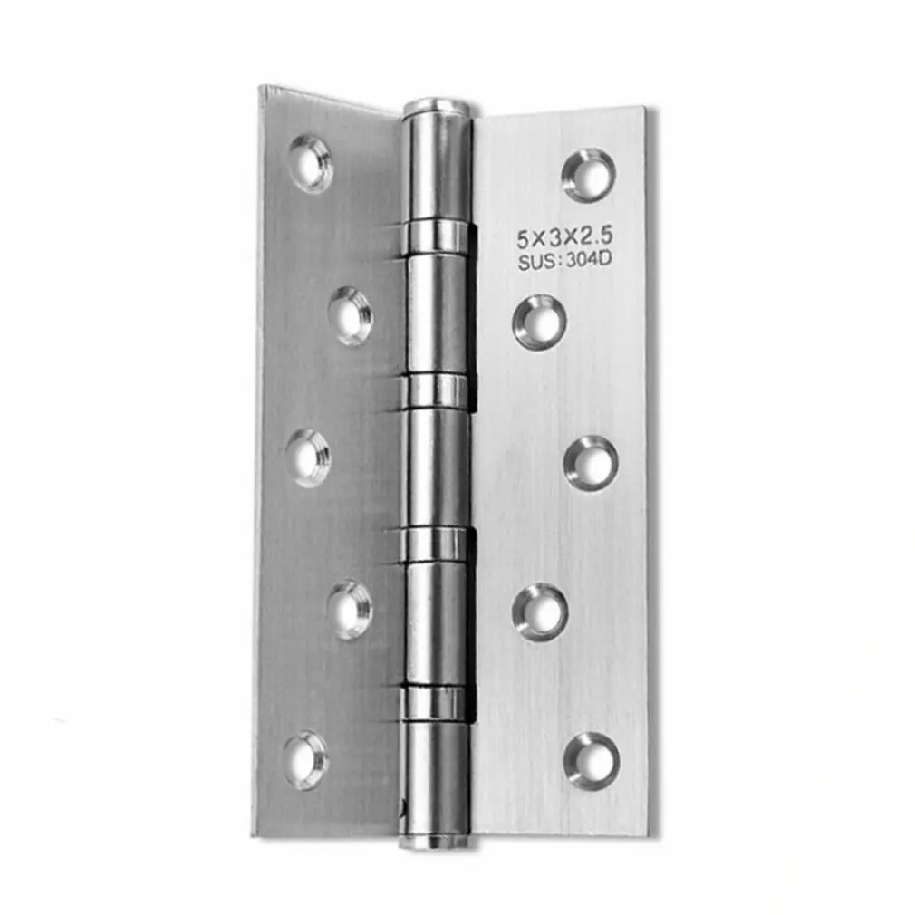 Wood Door 5 inch 2.5//3mm Exquisitely Designed Durable Stainless Steel Free Slot Bearing Thickened Mute Sub-Door Hinge Color: 5 inch 3