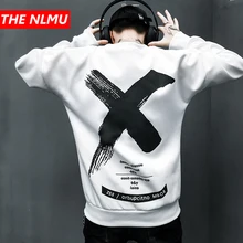 Пуловер с буквенным принтом, Толстовка для мужчин и женщин, осень, повседневные толстовки в стиле хип-хоп Харадзюку, уличная одежда без капюшона, хипстер Харадзюку, WE289