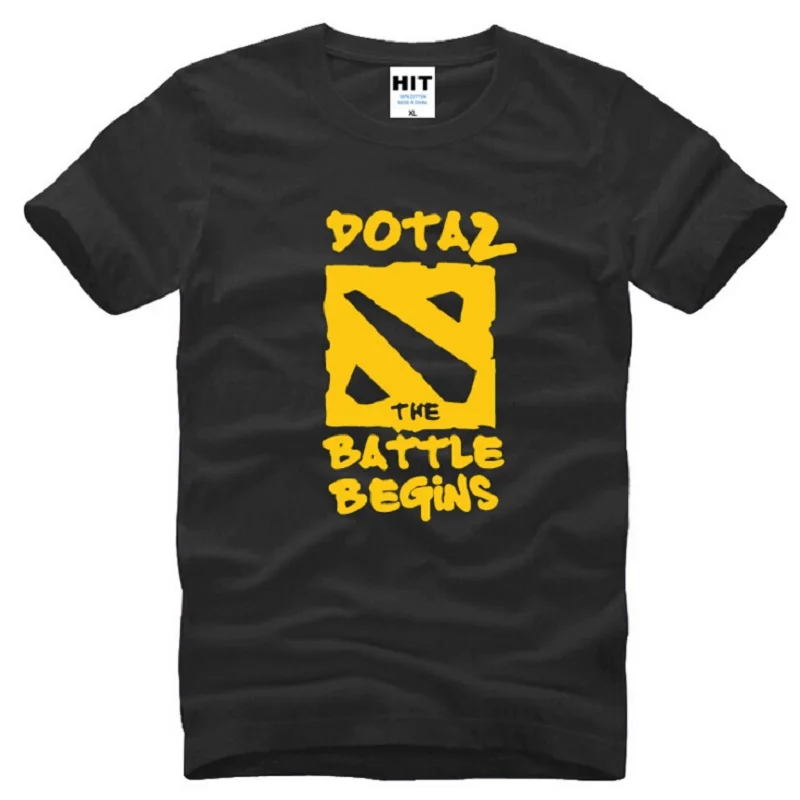  New Summer Cotton Short Sleeve T shirts Men Fashion Game Dota 2 Printed Man Tops Tees THE BATTLE BE
