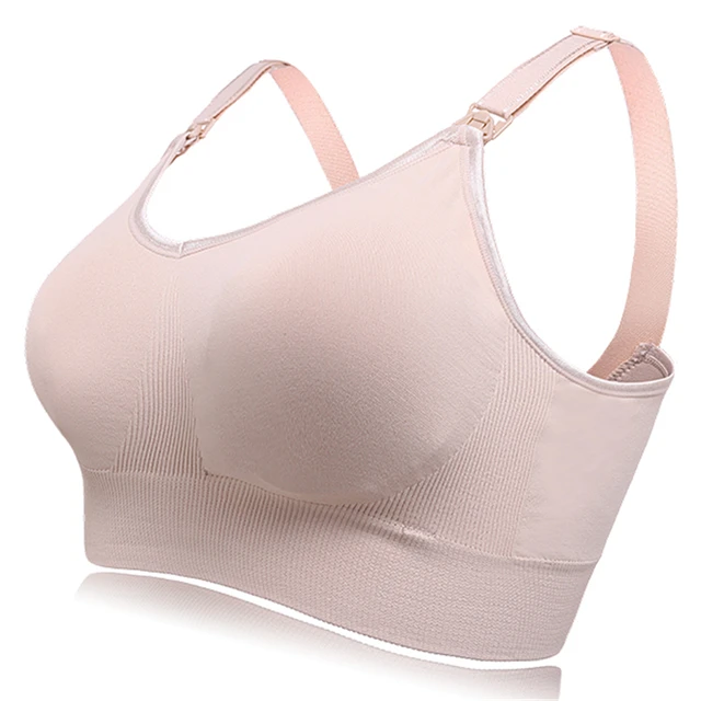 Pregnancy Anti Sagging Breastfeeding Bra Front Button Wireless Nursing