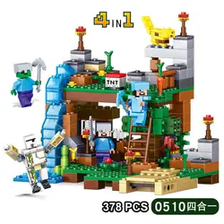 Блоки мой мир Minecrafted цифры город строительные блоки кирпичи комплект развивающие просветить игрушки для детей
