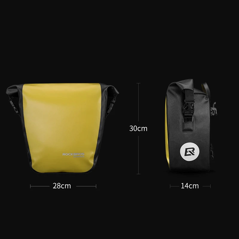 Perfect ROCKBROS Portable Bike Bag 10-18L Waterproof Bicycle Bag Pannier Rear Rack Tail Seat Trunk Pack Cycling MTB Bag Bike Accessories 2