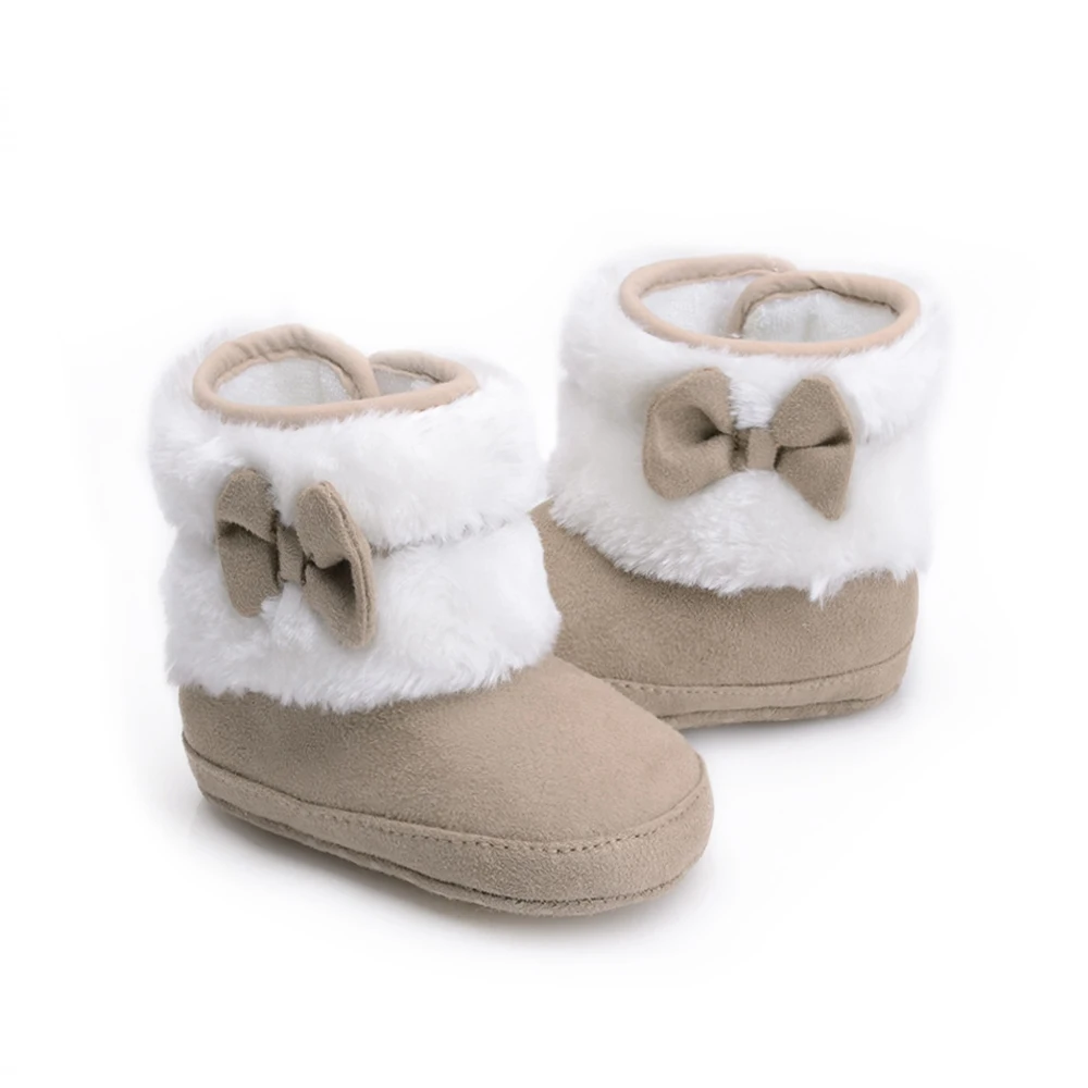 CHICHIMAO/зимние сапоги для новорожденных девочек и мальчиков; нескользящие Зимние ботиночки с мягкой подошвой; Теплая обувь; 0-18 месяцев - Цвет: WS-XZ-0069