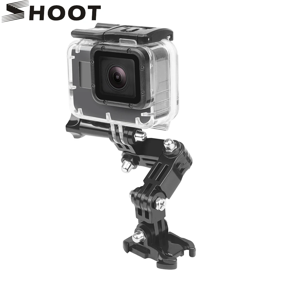 اطلاق النار 4 طريقة قابل للتعديل المحورية الذراع ترايبود جبل ل GoPro بطل 7 6 5 أسود Xiaomi يي 4 كيلو Sjcam sj4000 Eken الذهاب برو بطل 5 التبعي