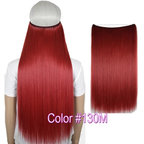 Термостойкие B5 синтетические волокна шелковистые прямые эластичность невидимая проволока Halo волосы для наращивания 8106 - Цвет: 130M