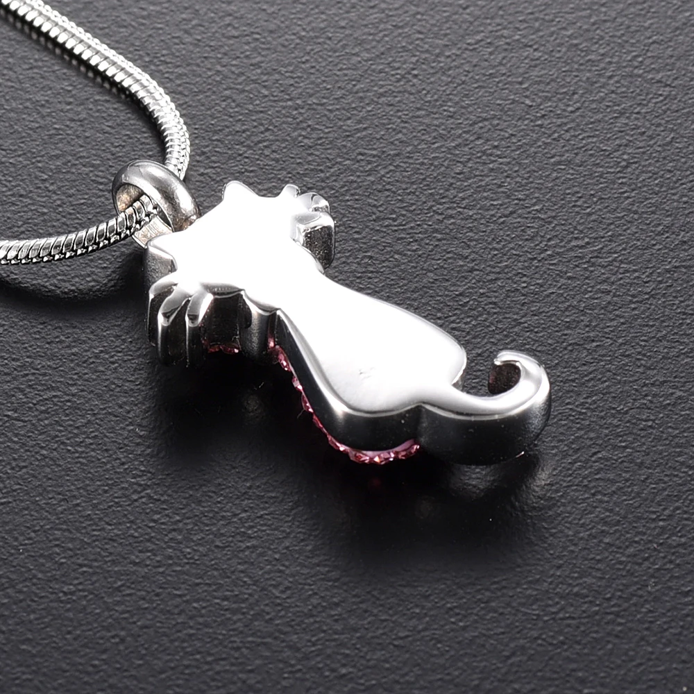 IJD9921 Crystal Cat Pendant Necklace 