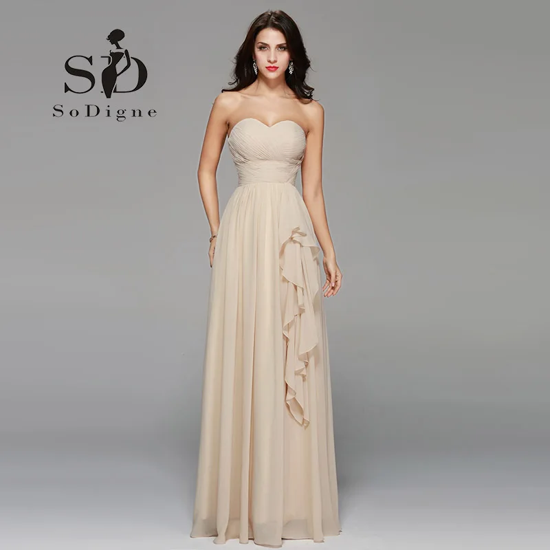 Evening Dress 2018 SoDigne Sweetheart Off The Shoulder Pleat Backless