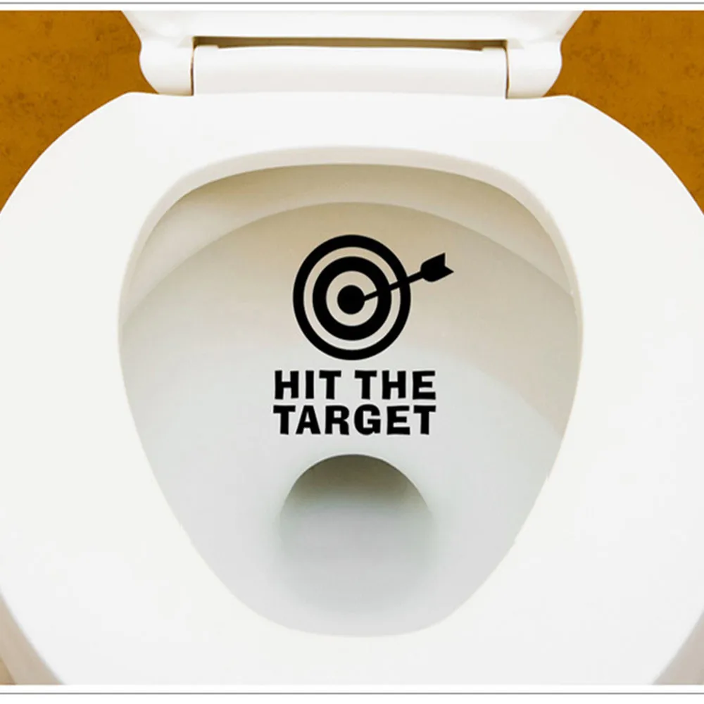 

DIY Arrow&Target Toilet Seat Bathroom Sticker Home Refrigerator Wall Decal Art Letters Poster For Bathroom Stickers Wholesale