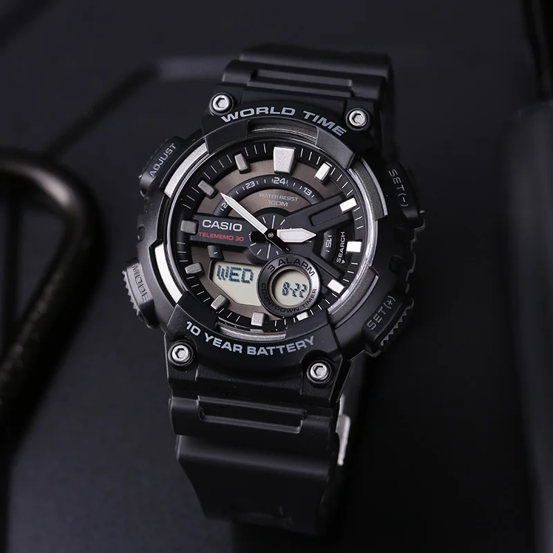 Casio Часы спортивные серии Смарт двойной дисплей многофункциональные электронные