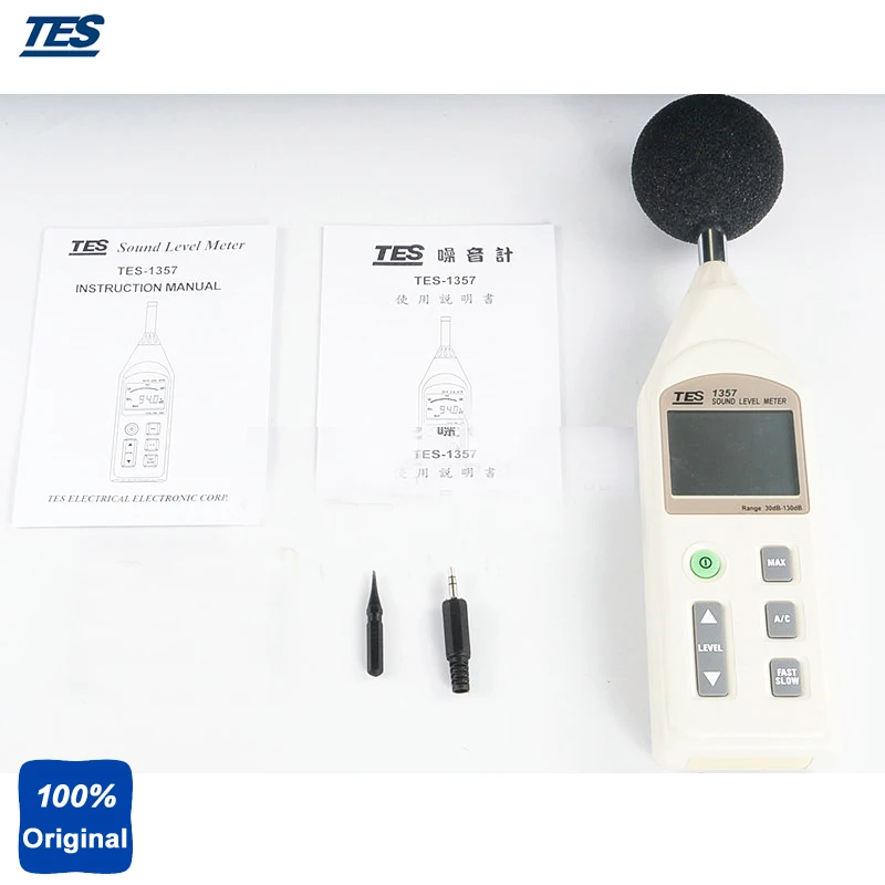 Tes-1357 Шум доза тестер шумомер диапазон от 30 до 130db с& C частотной коррекции