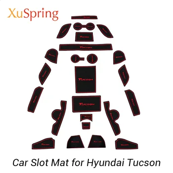 

Car Cup Anti Slip Door Slot Mat Pad Car Styling Interior Decoration Car Styling 22pcs For Hyundai Tucson TL 2015-2019 3Th
