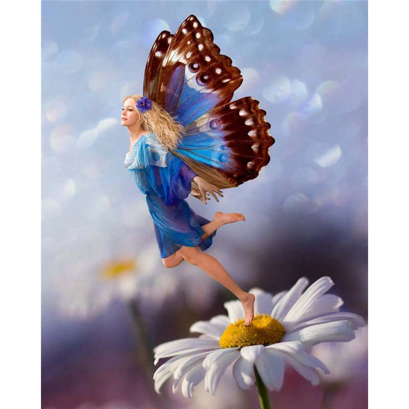 YIKEE diamond painting Butterfly Fairy embroidery paintings 5d pictures K923 | Дом и сад