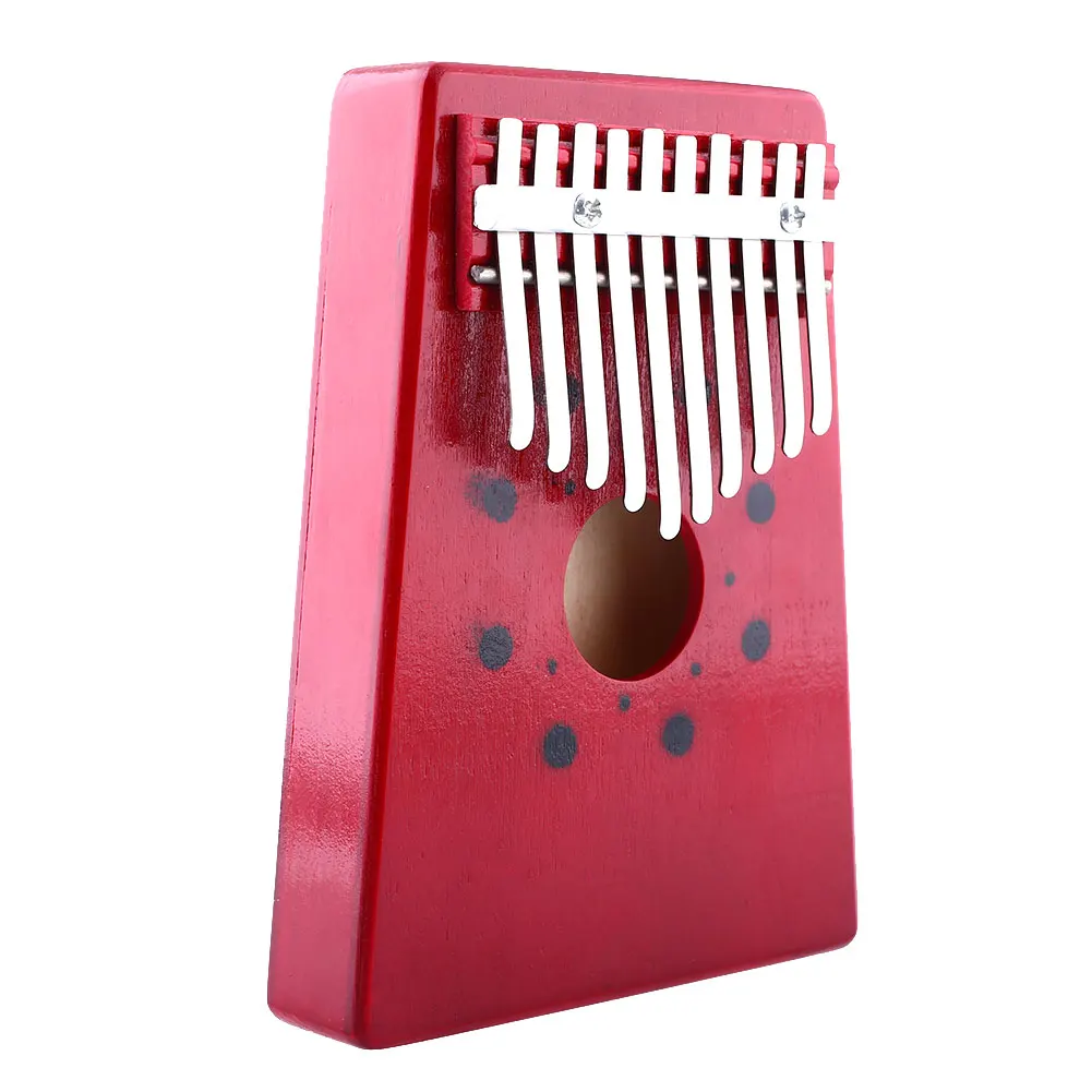 Хорошее предложение горячая Распродажа Красный 10 клавиш калимба большой палец пианино традиционный музыкальный инструмент портативный отличный подарок Прямая поставка