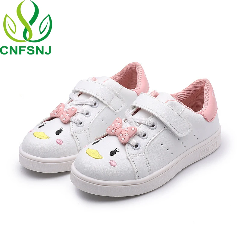 

CNFSNJ brand 2018 new spring autumn Girls Kids Casual Sports Running Shoes Children School Shoes With Cute Bow-knot Sneakers