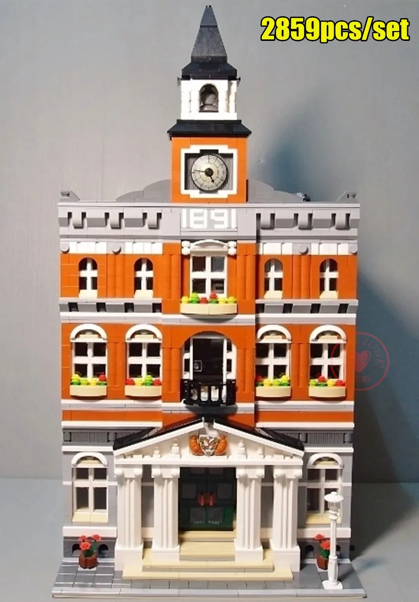 

New 15003 2859Pcs City Hall Model Building Blocks Children's DIY Toy GiftCompatible 10224