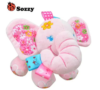 

Plush Baby Toy Baby Rattle Toys Elephant Pull Bell Plush Toys Infant Appease Dolls Free Shipping SZ17