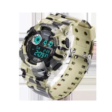 SANDA Brand Men Sport Watches Digital Led Camo Military Watch 50M Waterproof Outdoor Casual Men Wristwatch Relogio Masculino