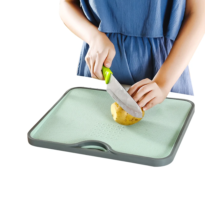 

Eco Wheat Straw Cutting Board Rectangle Gourmet Chopping Board With Grinding Garlic Tool Cooking Kitchen Gadgets Accessories