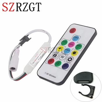 

SP103E DC12V WS2801 WS2812B 2811 Mini Digital RGB LED Strip Controller 14Key RF Wireless Remote 2048Pixels LED