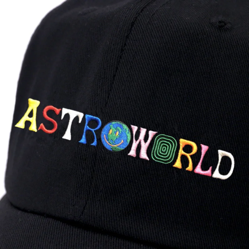 ASTROWORLD папа шляпа Трэвис Скоттс последний альбом Astroworld Кепки хлопок высокое качество вышивка бейсбол s дропшиппинг