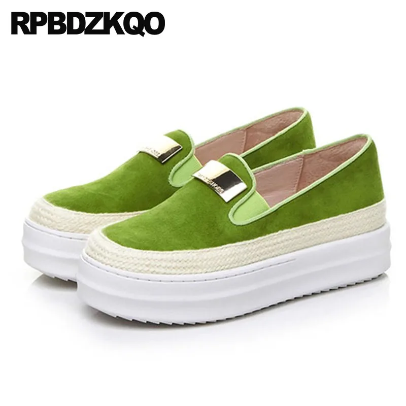 

green espadrilles platform hemp 11 elevator harajuku wedge creepers large size fisherman muffin 10 wide fit shoes ladies women