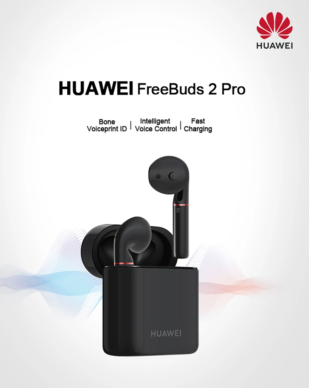 Оригинальные беспроводные наушники huawei Bluetooth FreeBuds 2 Pro, гарнитура без рук, Bone Voiceprint ID, водонепроницаемые наушники для huawei Mate20 P20