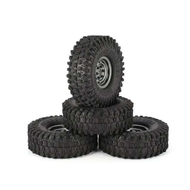 Best Price 4Pcs 1.9 Inch 120mm Rubber Tires Tire with Metal Wheel Rim Set for 1/10 Traxxas TRX-4 SCX10 RC4 D90 RC Crawler Car Part