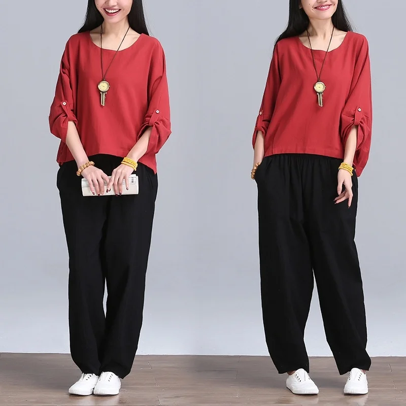 Women Linen Loose Tank Tops (only include 1 pcs tops )in Blouses