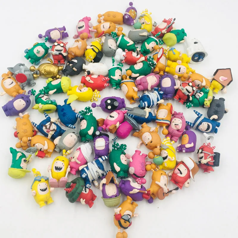 

5-10 Pcs/set baby Oddbods Anime Soldier Action Figure Toy Dolls Kids Play House Cute Funny Mobil PVC Figures Gift for Children