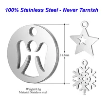 10 шт./лот из нержавеющей стали Угловые Подвески VNISTAR полированная звезда снежинка Звездная Луна DIY ювелирные изделия Шарм поиск поставки