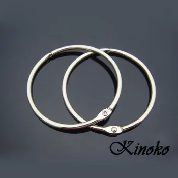 

100pcs/pack size 1-1/4"(32mm) Loose Leaf Binder Hinge Snap Ring Opening Hook Holder Metal O ring #ME028