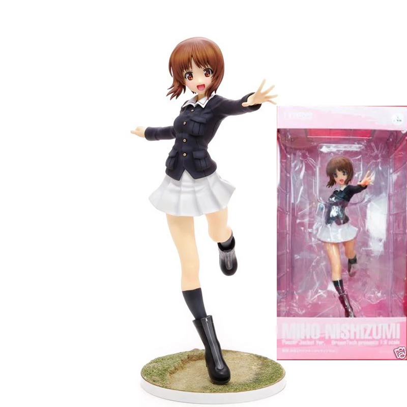 

Free Shipping 2pcs Girls und Panzer Anime Miho Nishizumi Dar Jeeling Boxed 10cm 22cm PVC Action Figure Model Doll Toys Gift