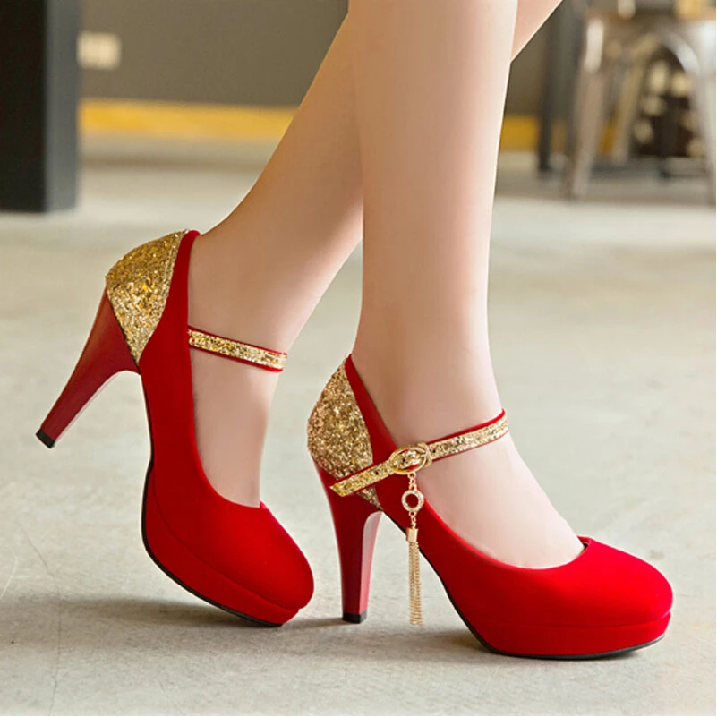 high heels with small heel