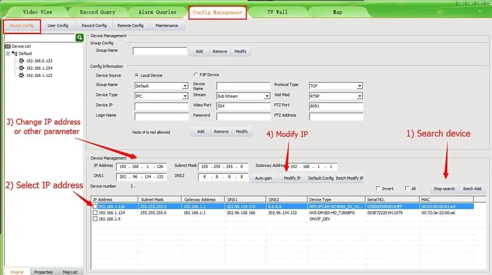 Change IP address 1