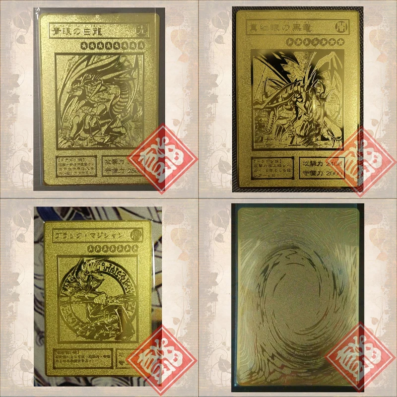 

YU GI OH Gold Card Metal Card Local Japanese Golden Eye White Dragon VOL Edition Collection Card Kids Toy Gift
