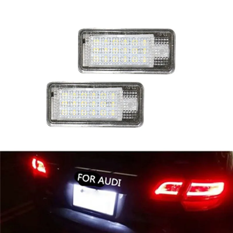 2x AUTO 18 LED License Number Plate Light Lamp For Audi A3 S3 A4 S4 B6 A6 S6 A8 S8 Q7 car