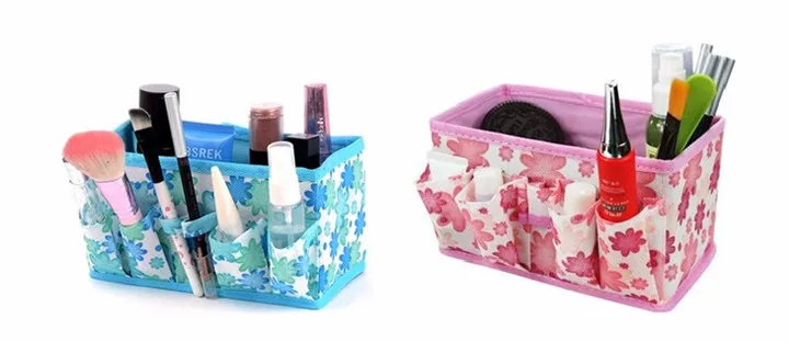 5 1 Pcs Foldable Non-woven Storage Box Make up Cosmetic Desktop Jewelry Box Storage Box Stationery Make Up Organizer Cosmetics Box