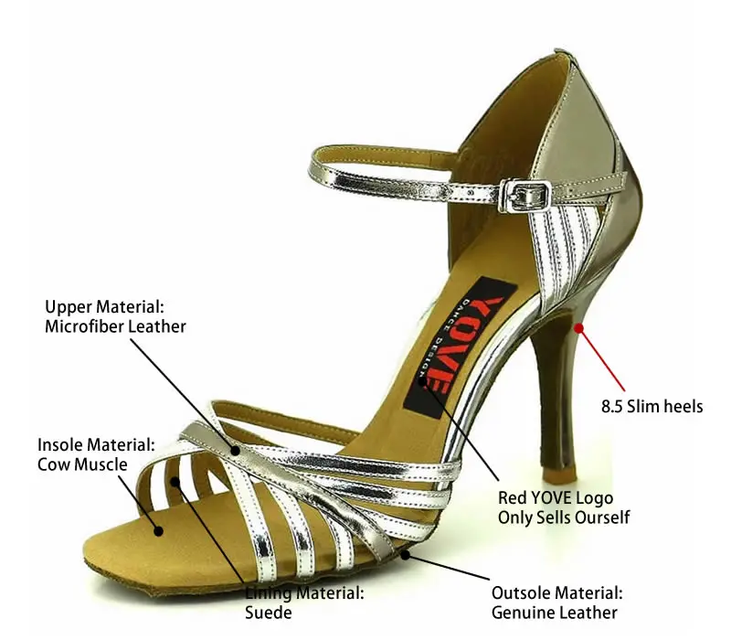 YOVE стиль w122-16 танцевальная обувь Бачата/Сальса крытый и открытый Женская танцевальная обувь