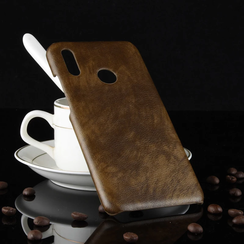 Huawei Honor 10 lite Litchi pattern PU leather+PC hard case_9