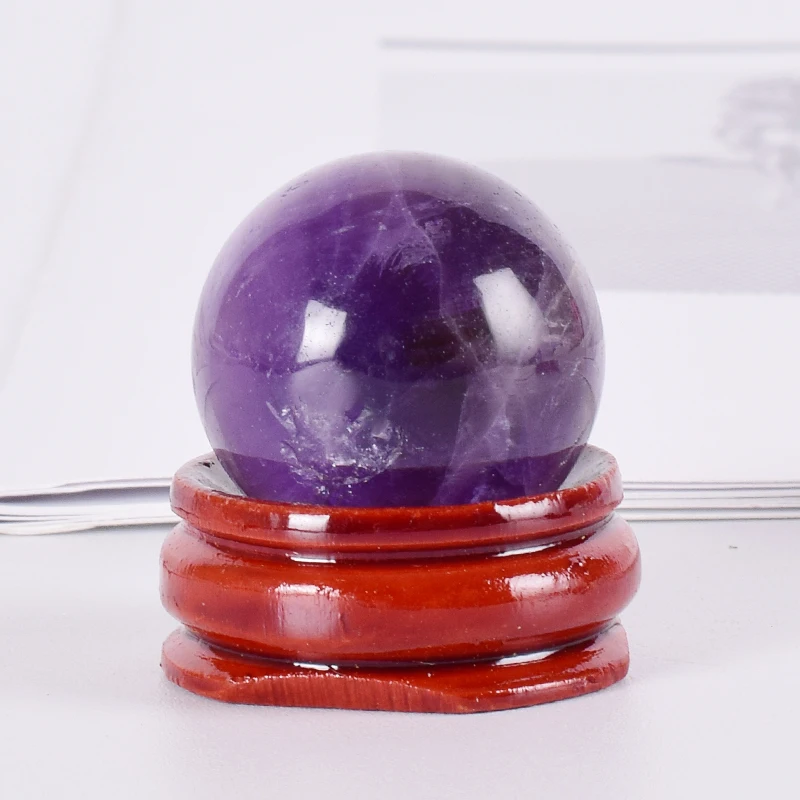 

Hand Massage Ball Undrill 25 MM Natural Amethyst Yoni Ball Crystal Mineral Stone Sphere Home Decor Accessory Kegel Massage Egg
