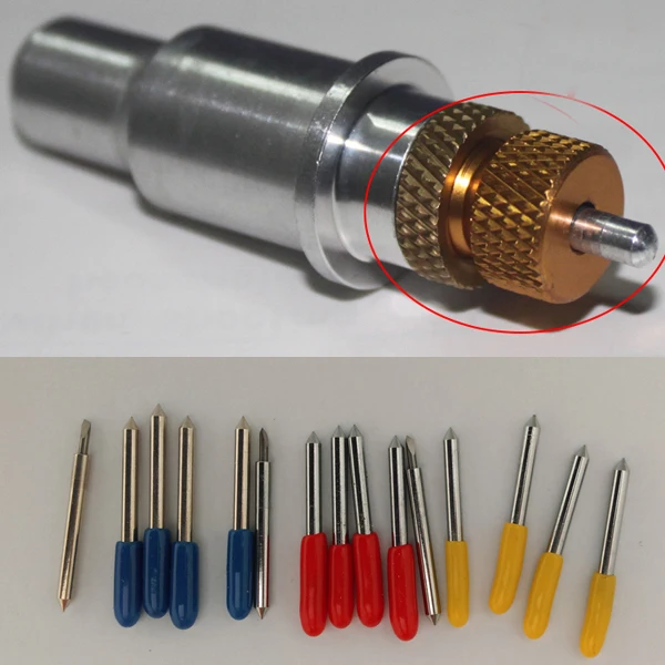 Gcc Vinyl Cutter Blade Holder + 5 pcs 45 + 5 pcs 60 Degree Roland Liyu