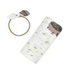 Милые хлопковые цветные пеленки с цветами для новорожденных, мягкие спальное одеяло, набор обертывания