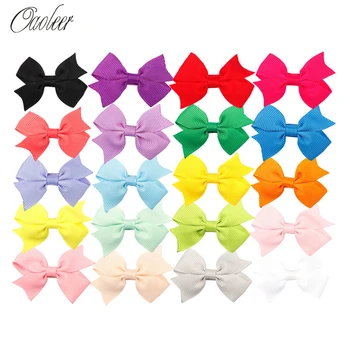 

Oaoleer Hair Accessories 20 Pcs/Lot 2 Inch Hair Bows for Baby Girls Grosgrain Ribbon Hairgrips Candy Colors Hairbows