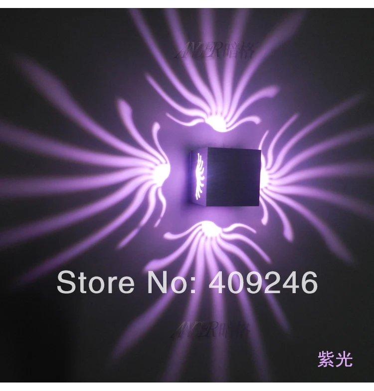 Bright Hand Colorful 1X3W LED WALL INDOOR HALL FIXTURE LIGHTING