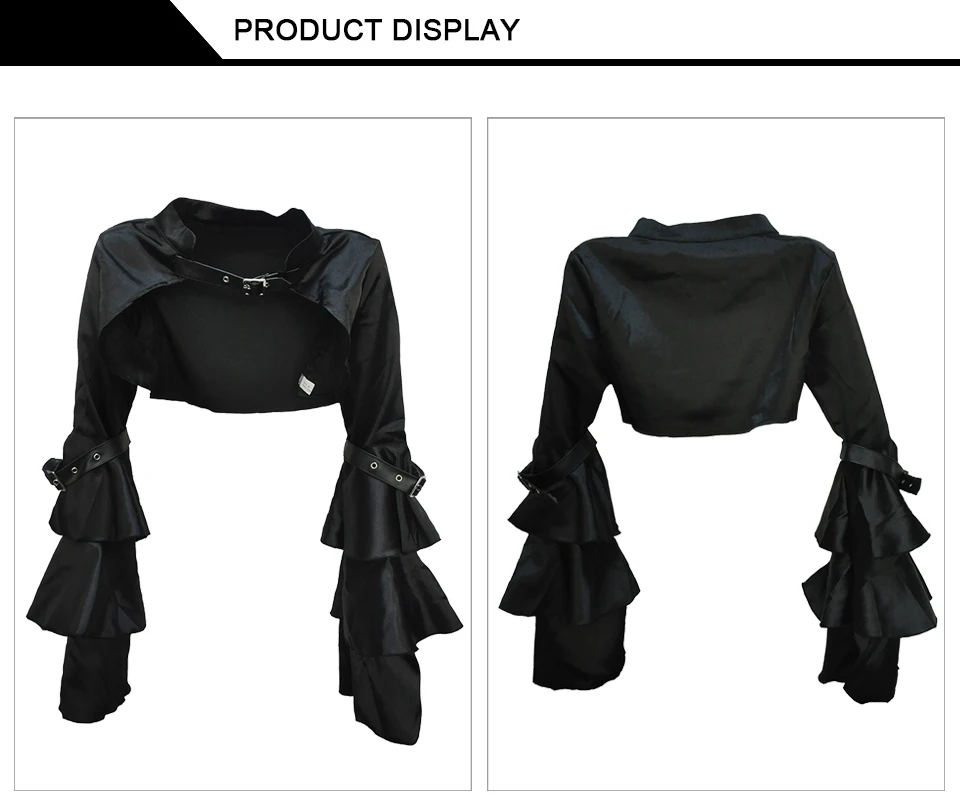 Черный длинный рукав "Бабочка" бархат в готическом стиле пальто пикантные болеро куртка в псевдостаринном стиле Для женщин костюм для бурлеска корсет аксессуары
