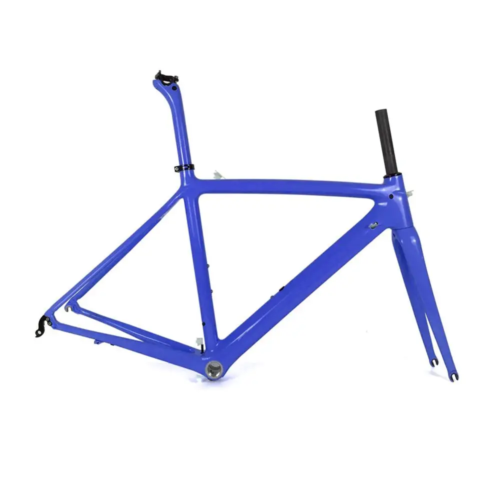 Spcycle T1000 полный углерода дорожного велосипеда BSA гоночный велосипед углерода кадров вилка подседельный 10 Цвета доступны 2 года гарантии - Цвет: Blue Frameset