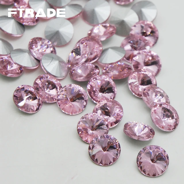 Round Loose Glass Rhinestones for Clothing Crystal Beads for Jewelry Making  Pointback Rivoli Gemstones for Crafts DIY 6mm/14mm - AliExpress