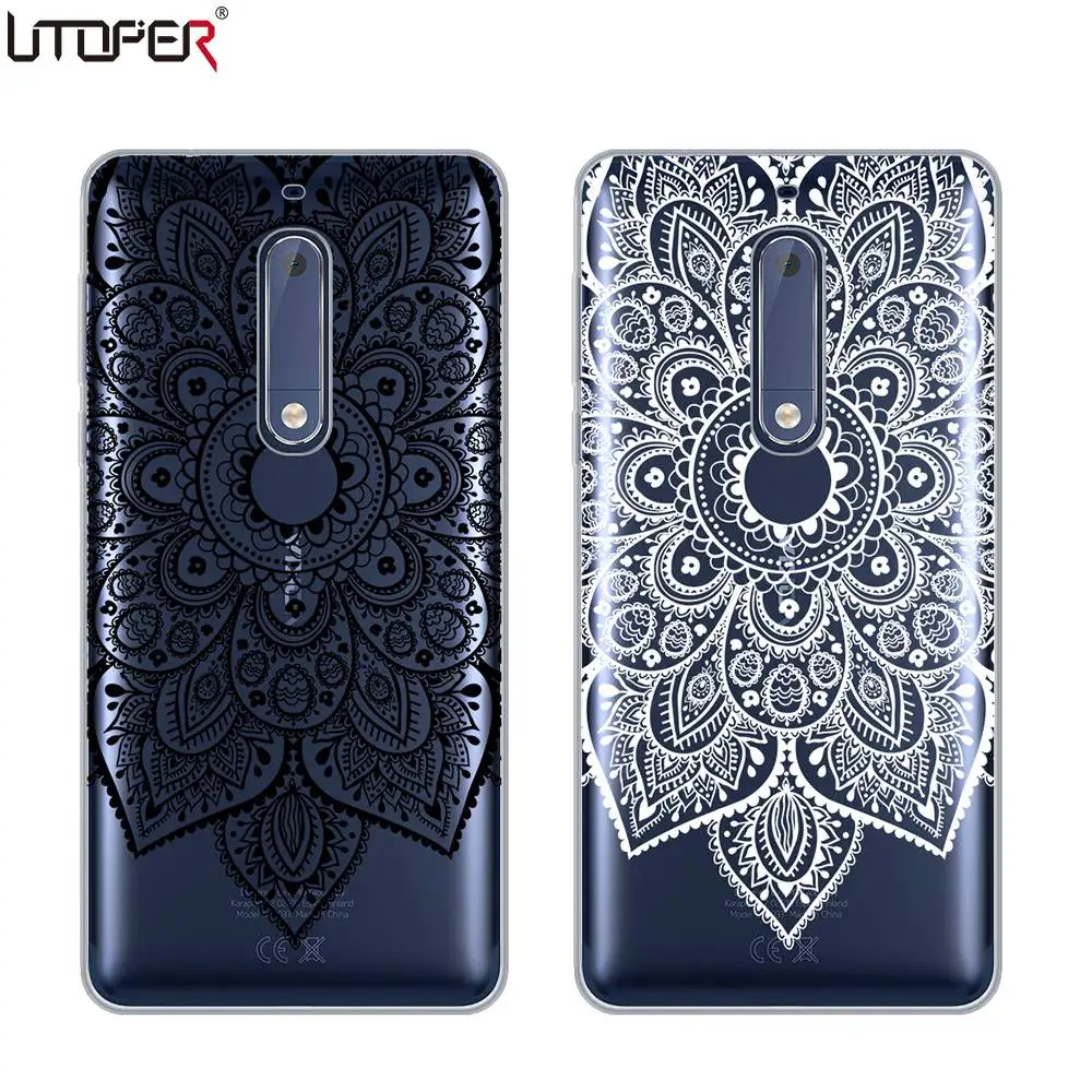 UTOPER Lace Flower For Nokia 5 Case 2 3 8 Cover Silicone Soft TPU Back 6 Coque cool pattern |
