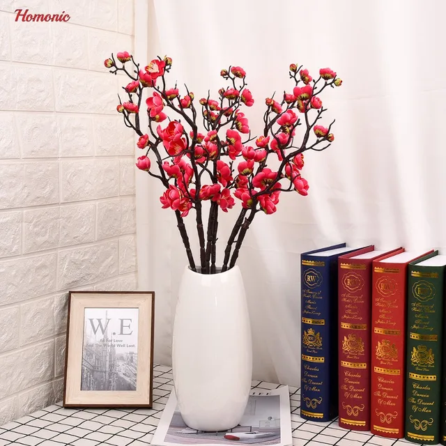 Artificial Plum Blossom Fl Arrangement Cherry Blossoms Home Artificial Plum Blossom Fl Arrangement Cherry Blossoms Home Decoration Wedding Fake Flowers Arreglos Fles Artifical P35